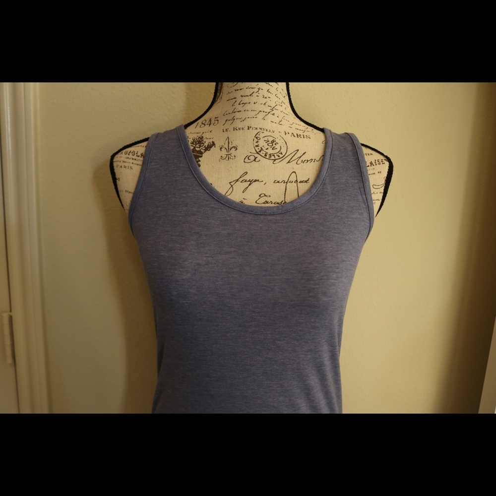 New with tags H&M blue knit jersey scoop tank top - Picture 4 of 8